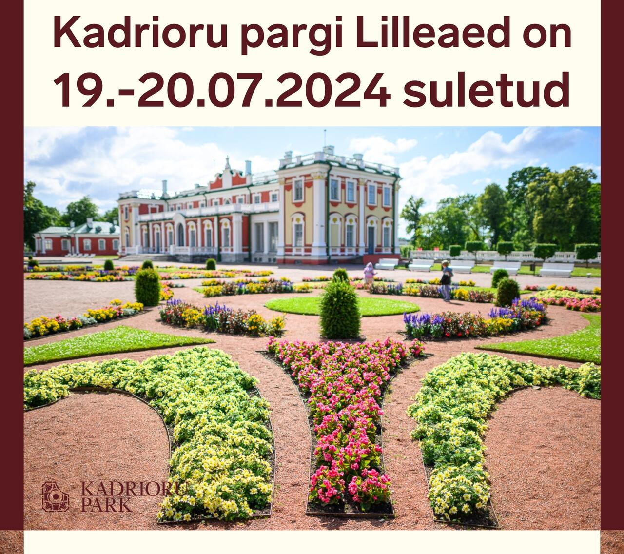 Kadrioru Pargi Lilleaed On 19.-20.07.2024 On Seoses Tallinna Lilleballi 